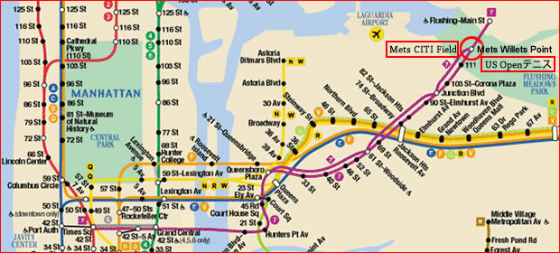 ニューヨーク　地下鉄の地図